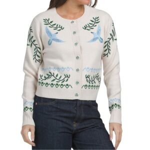 Cynthia Rowley Bird Palm Cardigan